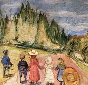 Edvard Munch Eventyrskogen,omkring oil painting reproduction